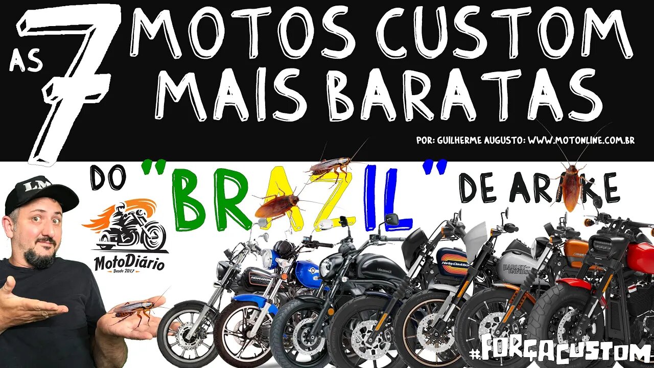 As 7 motos CUSTOM mais BARATAS do "BRAZIL" de ARAKE