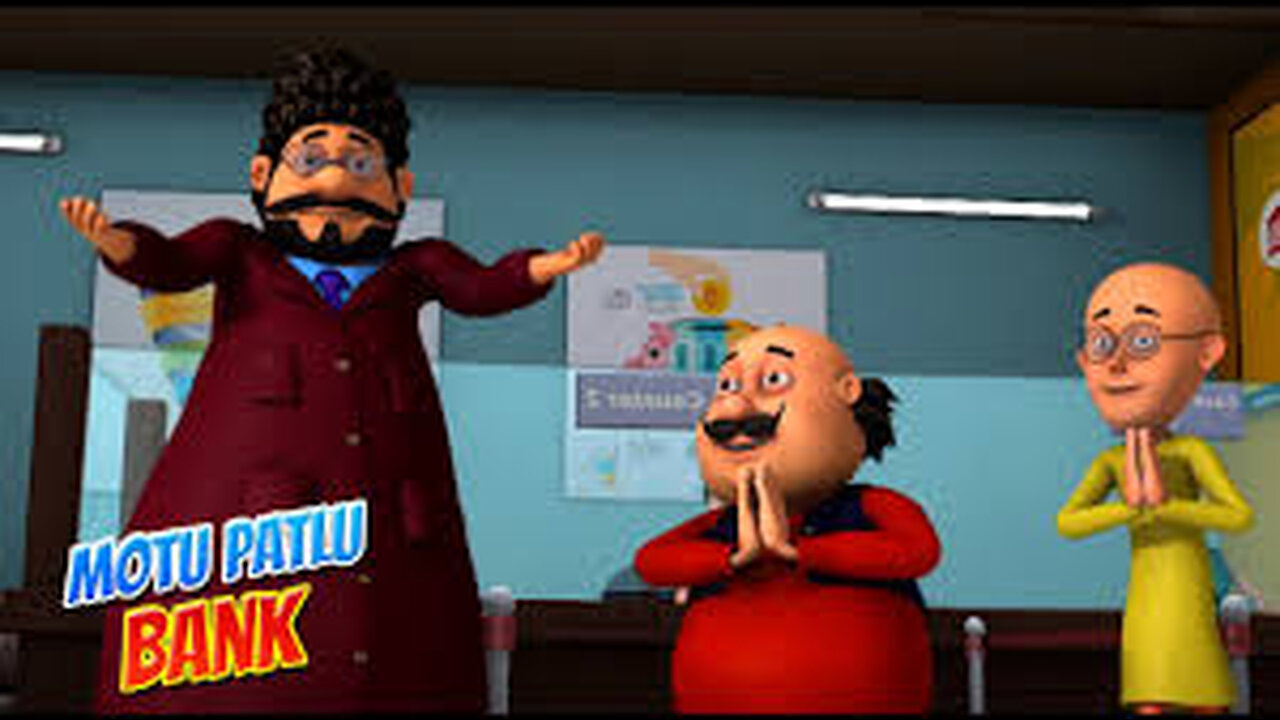 Moto Patlu in Bank | Moto Patlu Cartoon