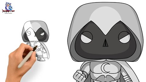 How To Draw Moon Knight Marvel - Chibi Art Tutorial