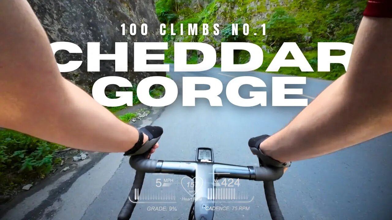 Cheddar Gorge Climb with POWER OVERLAYS! 97kg Cycling Hill Climber!?