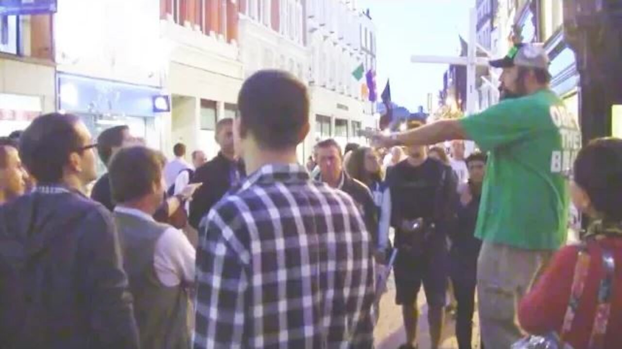 Atheists, Perverts & Cops, Oh My! | Graton St in Dublin, Ireland Street Preaching | Kerrigan Skelly