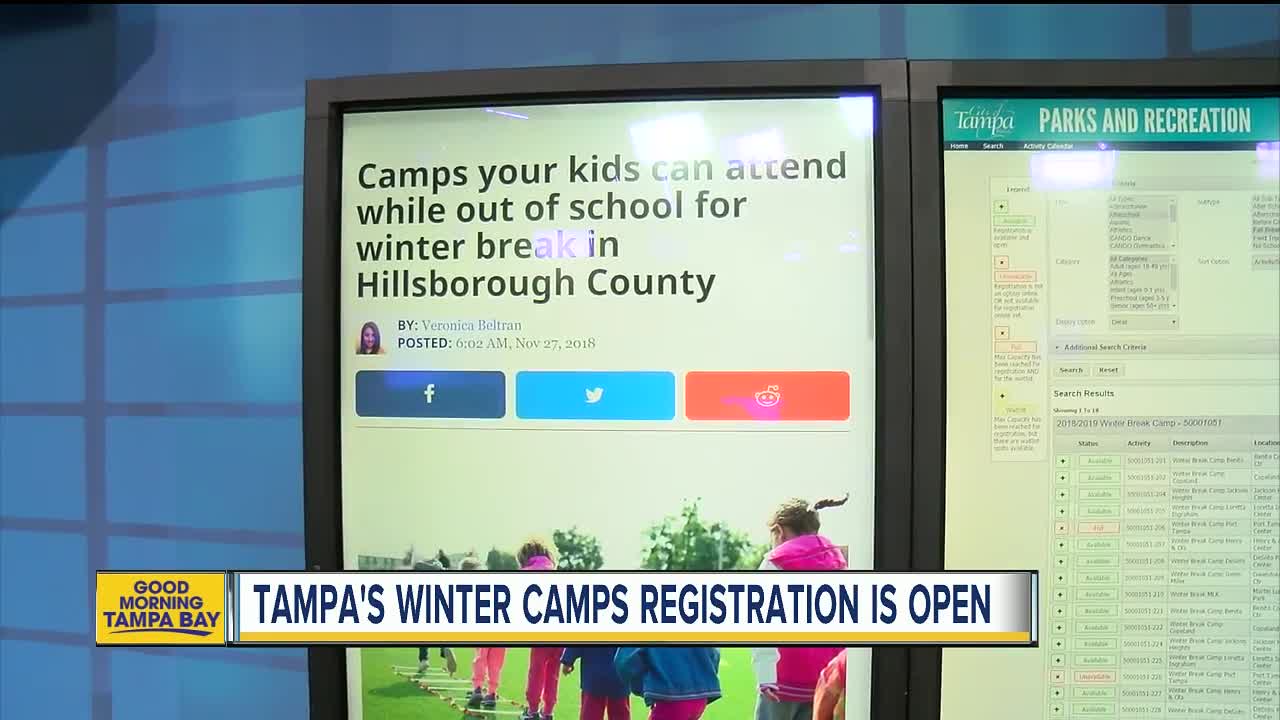 Camps your kids can attend while out of school for winter break in Hillsborough County