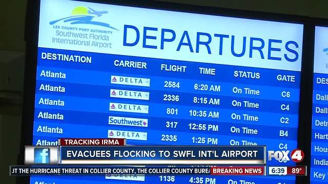 Evacuees Flock to Airport as Hurricane Irma Nears