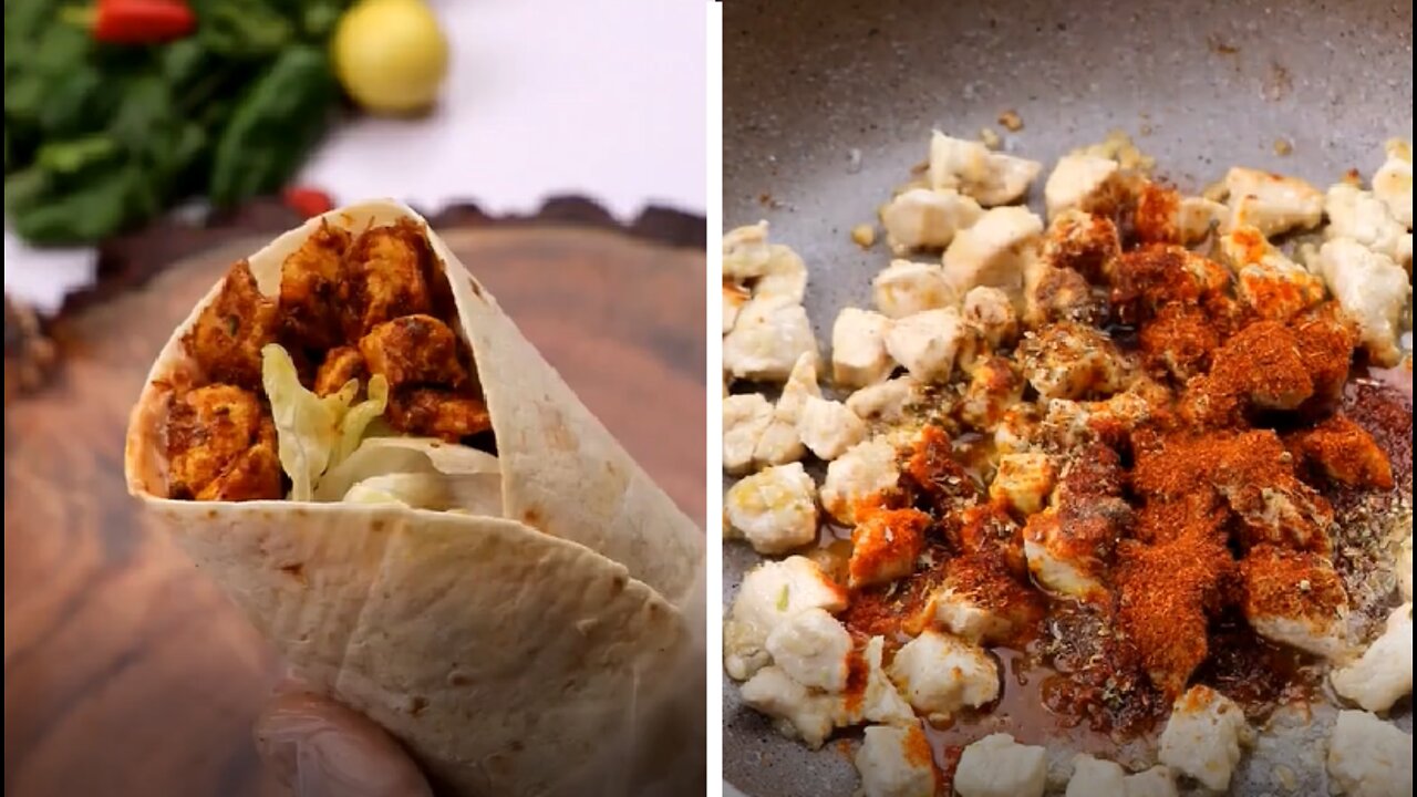 Chicken Wrap Recipe , Quick And Easy