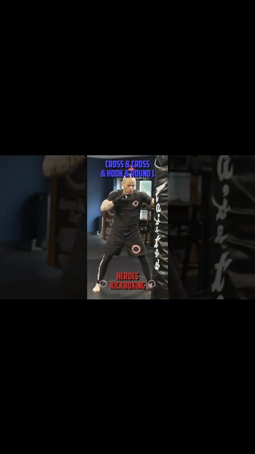 Heroes Training Center | Kickboxing & MMA "How To Double Up" Cross & Cross & Hook & Round 1 #Shorts