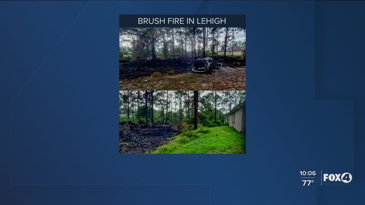 Brush fire in Lehigh Acres