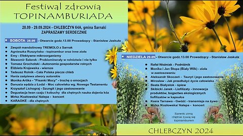 Festiwal Zdrowia TOPINAMBURIADA Chlebczyn 28-29 września