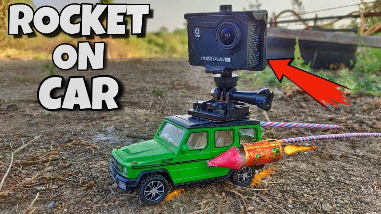 क्या ये कार चलेगी या उडेगी Rocket on car with Camera - Experiment