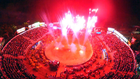 Veja as imagens aereas do show pirotécnico na 32ª Expoalta 2022