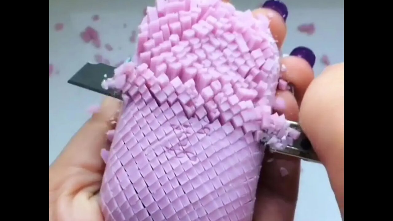 ASMR Soap carving no talking [satisfying]!!!