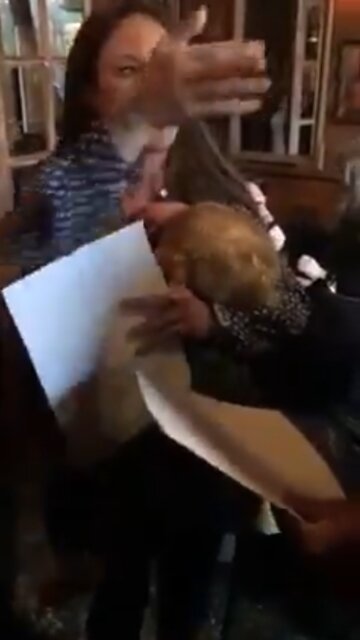 "Get Out!" Restaurant Customers EXPEL Covid Police from Restaurant