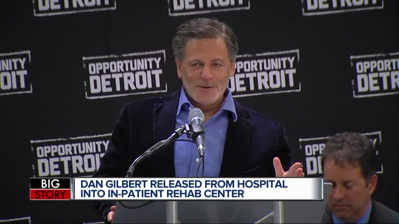 What does in-patient intensive rehabilitation mean for Dan Gilbert?