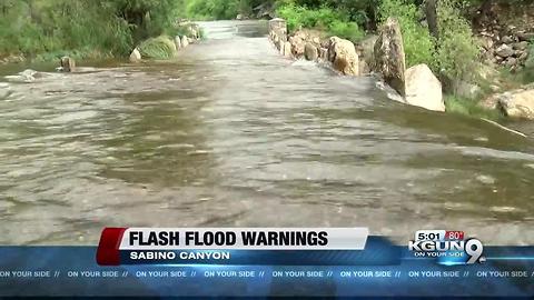 PCSD warns of increased water levels at Tanque Verde Falls and Sabino Canyon