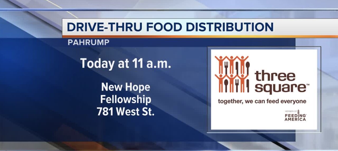 Drive-thru food distribution in Pahrump