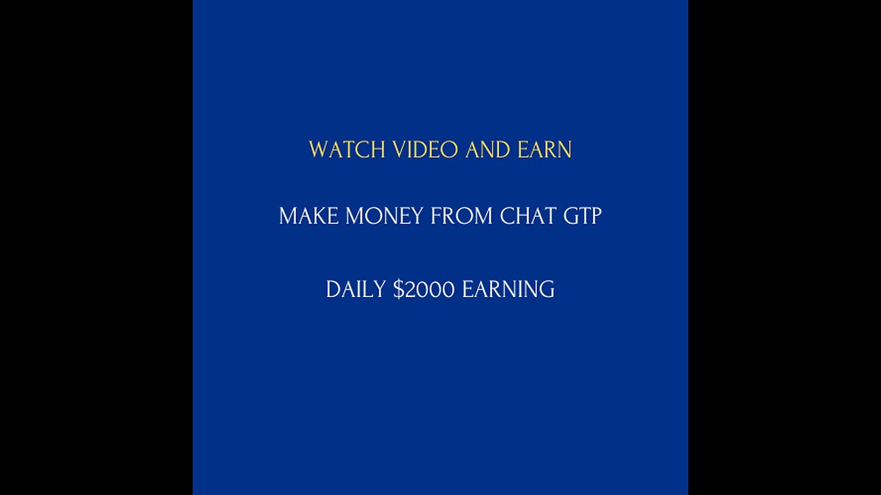 How to Make money from chat gtp