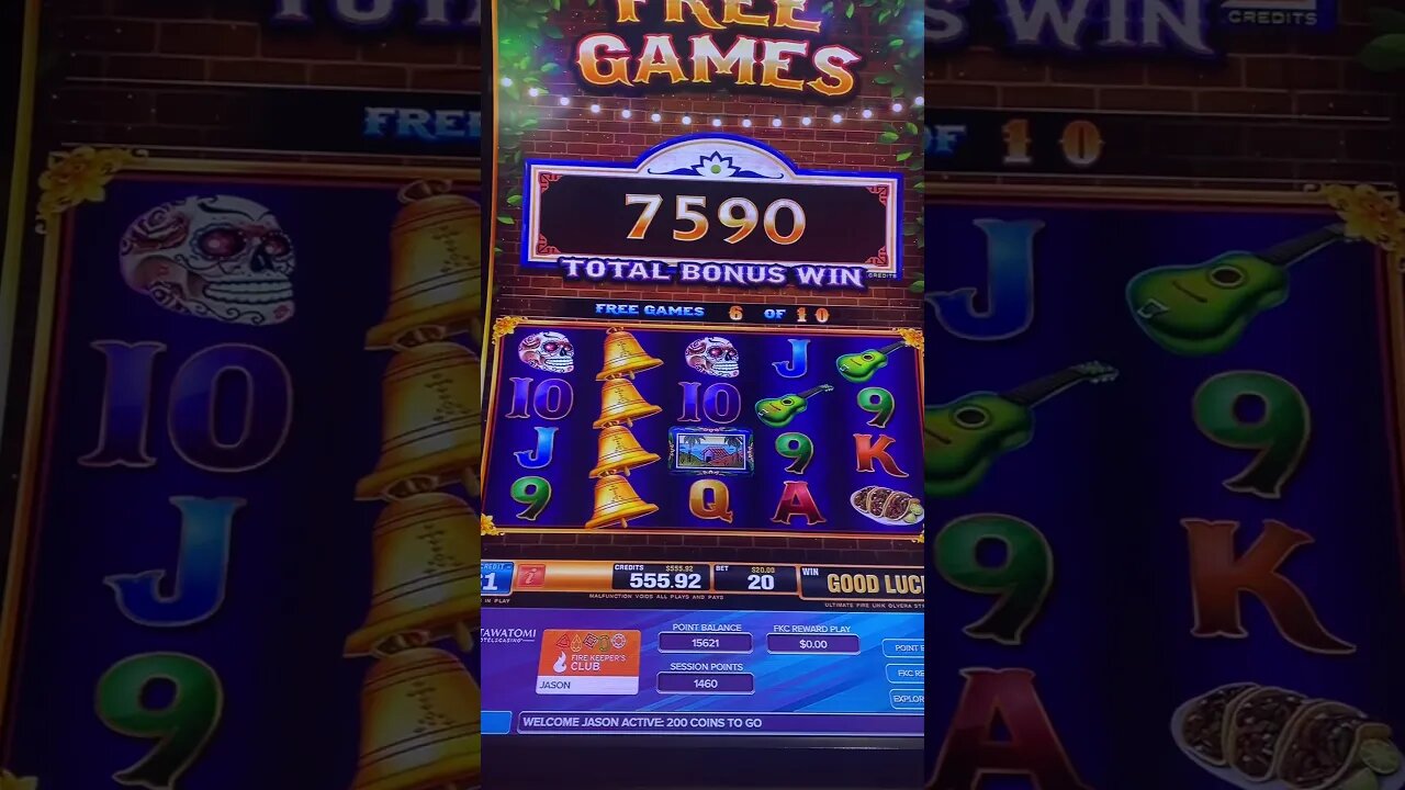 Midday Bonus Round - ULTIMATE FIRE LINK - HUGE JACKPOT! Potawatomi Hotel & Casino #shorts