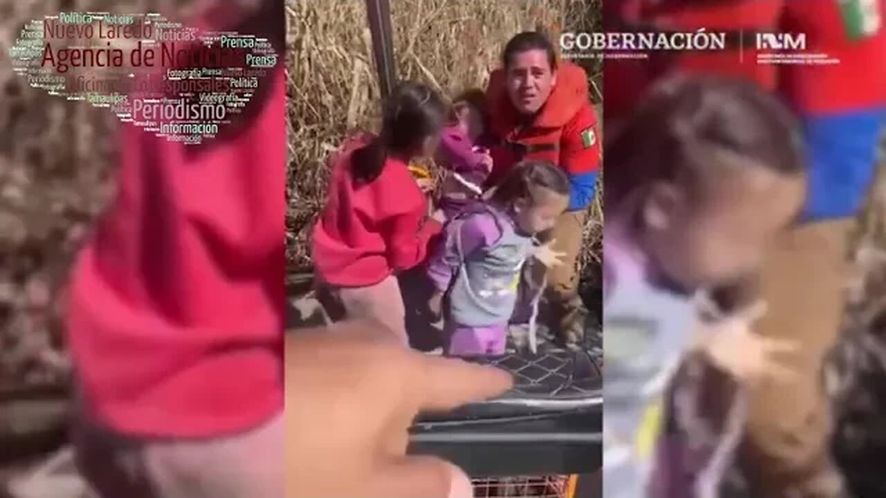 RESCATAN A MENORES DEL RÍO BRAVO