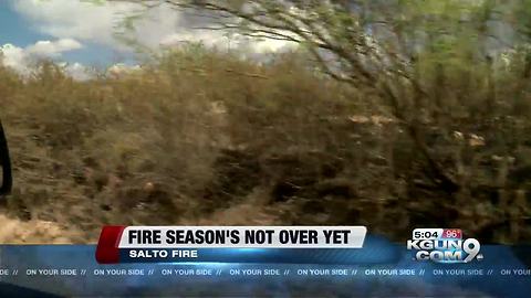 Salto Fire near Redington Road at 60 acres