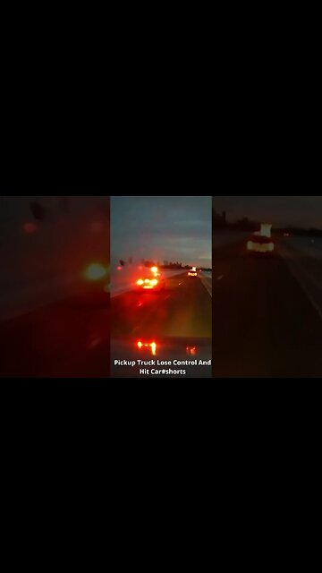Pickup Truck Lose Control And Hit Car #shorts