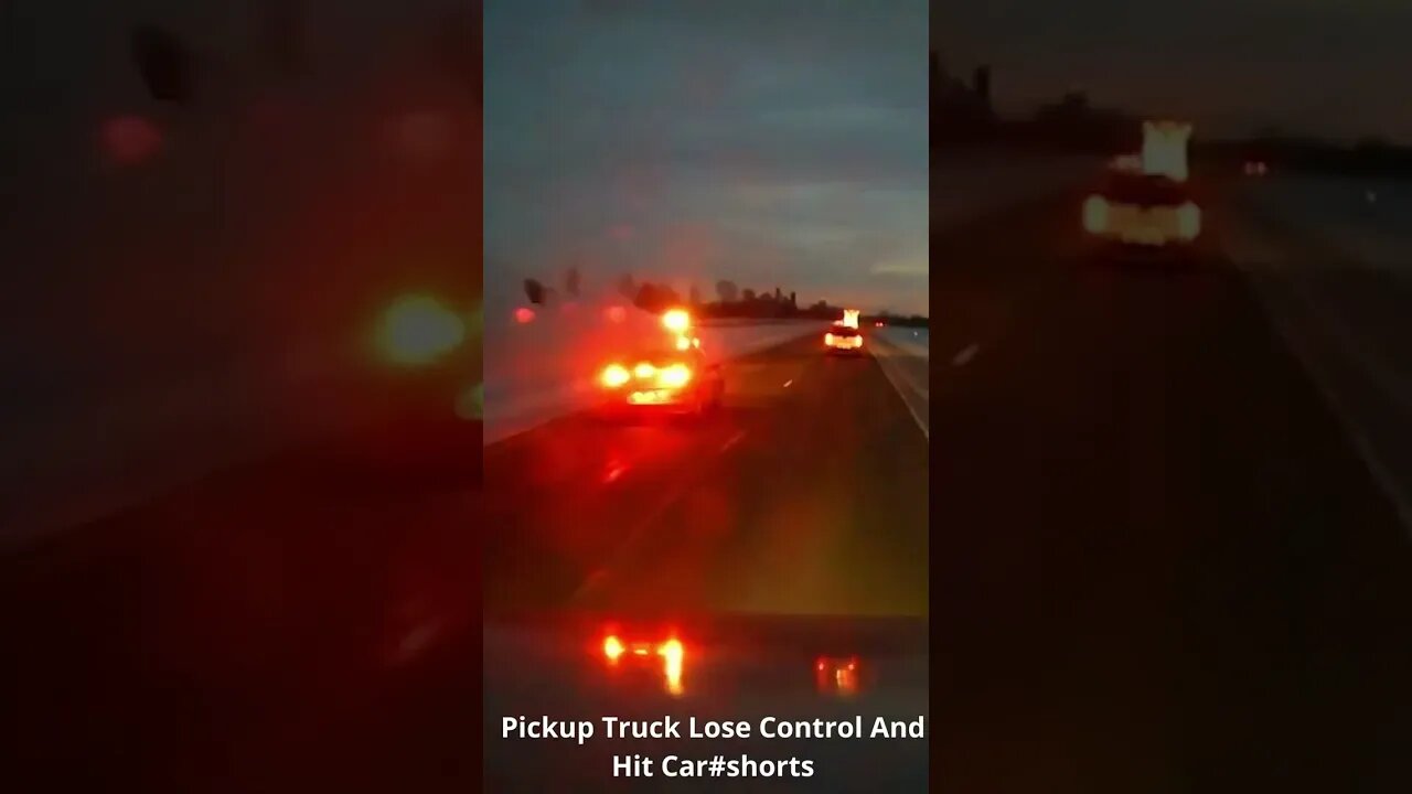 Pickup Truck Lose Control And Hit Car #shorts