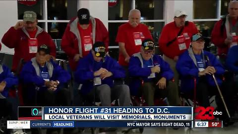 Honor Flight Kern County heads to Washington D.C. for their last trip of the year