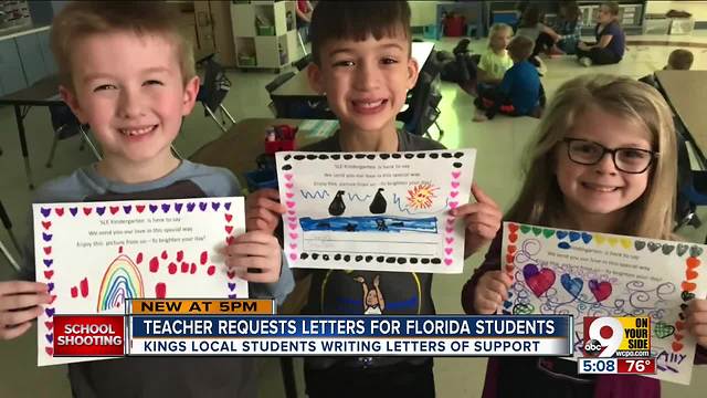 Kids write cards, letters for Florida shooting victims