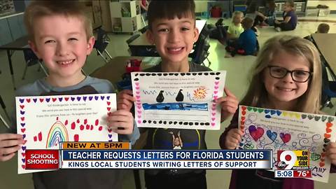 Kids write cards, letters for Florida shooting victims