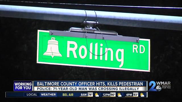 Baltimore County Officer Hits, Kills Pedestrian