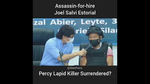 Percival Mabasa aka Percy Lapid suspect Joel Salvi Estorial surrendered!