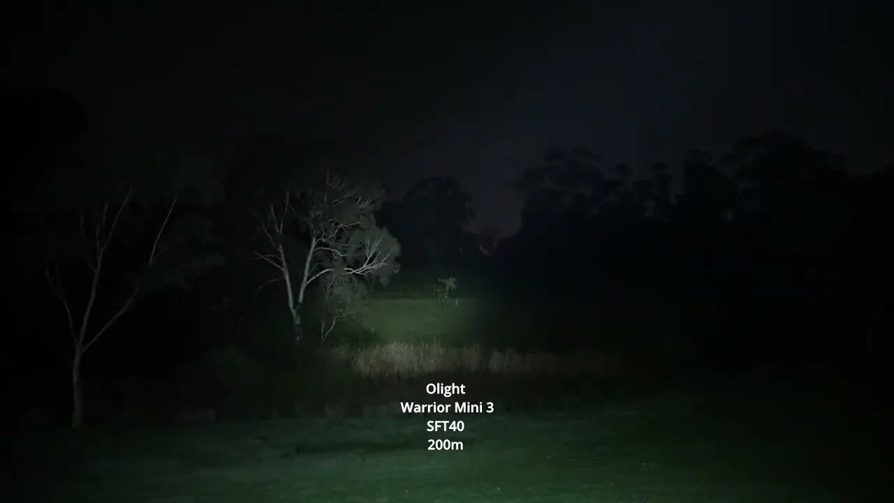 Flashlight long-range beamshots: Olight Warrior Mini 3