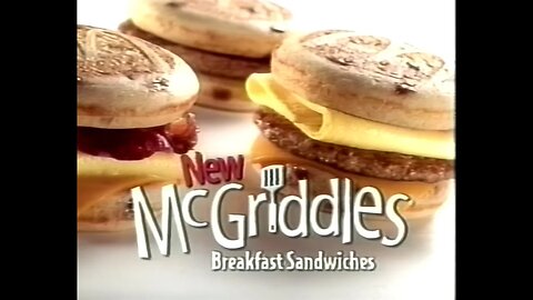 McDonald's New McGriddles Breakfast Sandwiches - Fast Food Commercial 2003