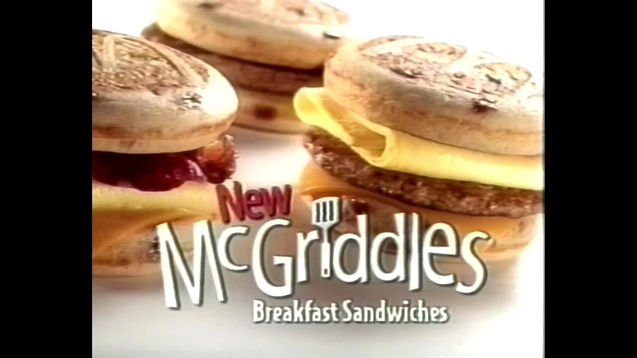 McDonald's New McGriddles Breakfast Sandwiches - Fast Food Commercial 2003