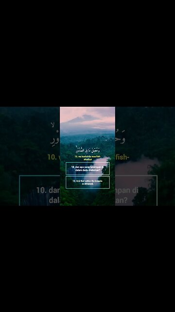 Surah Al-'Aadiyaat Ayat 10 . #alquran #quran #murottal