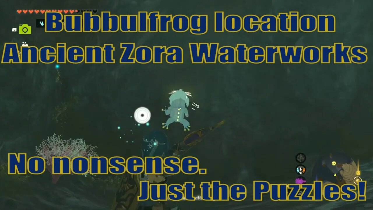 Bubbulfrog location - Ancient Zora Waterworks - East Resevoir Lake | Zelda TOTK