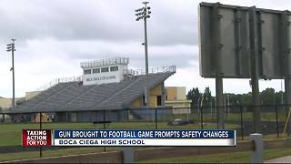 Gun brought to football game prompts safety changes
