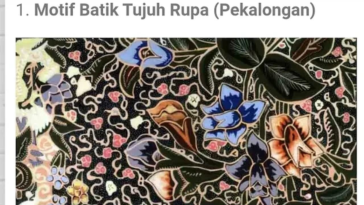 MOTOF BATIK TUJUH RUPA PEKALONGAN