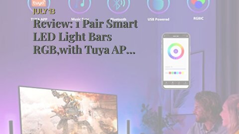 Review: 1 Pair Smart LED Light Bars RGB,with Tuya APP Round 3-Side RGBIC Intelligent Ambient Ma...