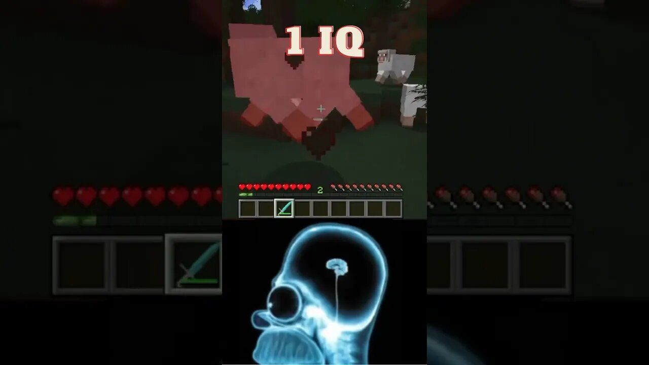 Minecraft IQ 1 vs 100 #minecraft #minecraftshorts #shorts