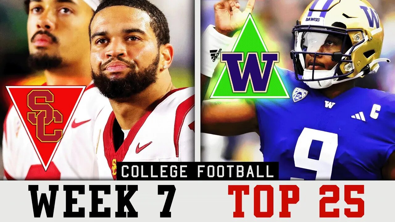 Michael Penix Climbs & Caleb Williams Falls | CFB Top 25