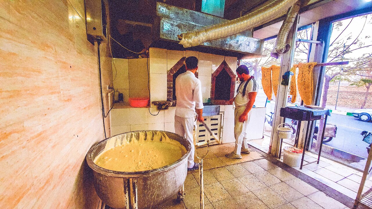 Two good-natured young people who cook the best Sangak bread