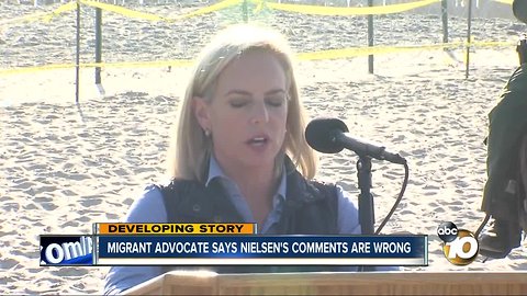 migrant advocate says nielsen's comments are wrong