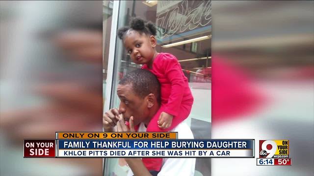 Family thankful for help burying 3-year-old daughter