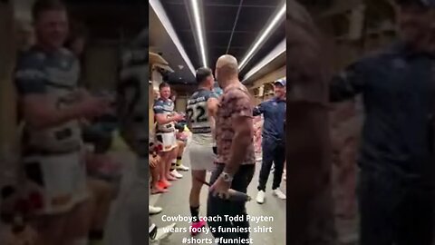 Cowboys coach Todd Payten wears footy's funniest shirt #shorts #cowboys