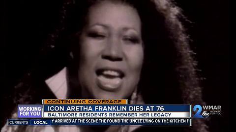 Baltimore reacts to passing of music icon, Aretha Franklin