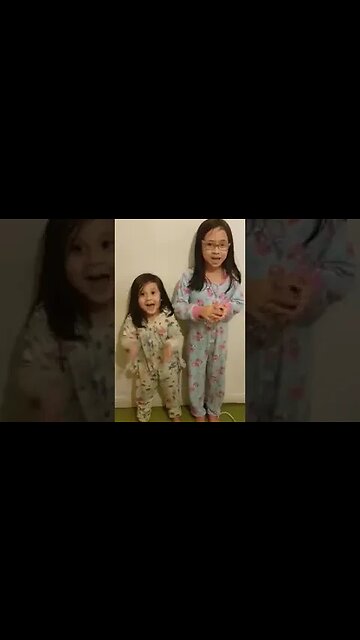 Cute baby girls sing nursery rhymes