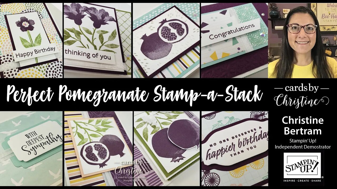 Perfect Pomegranate Card Class with Cards by Christine