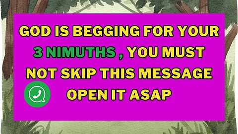 ✝️ GOD CLAMA! Watch this video 💌 URGENT, STOP IGNORING IT💕