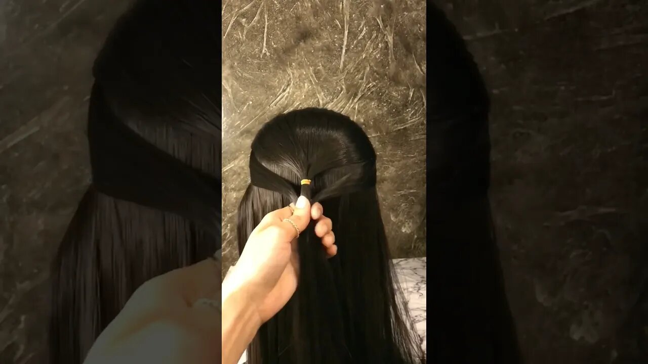 Beautiful & easy hairstyle for homecoming😍💖 #hairstyles #shortsvideo