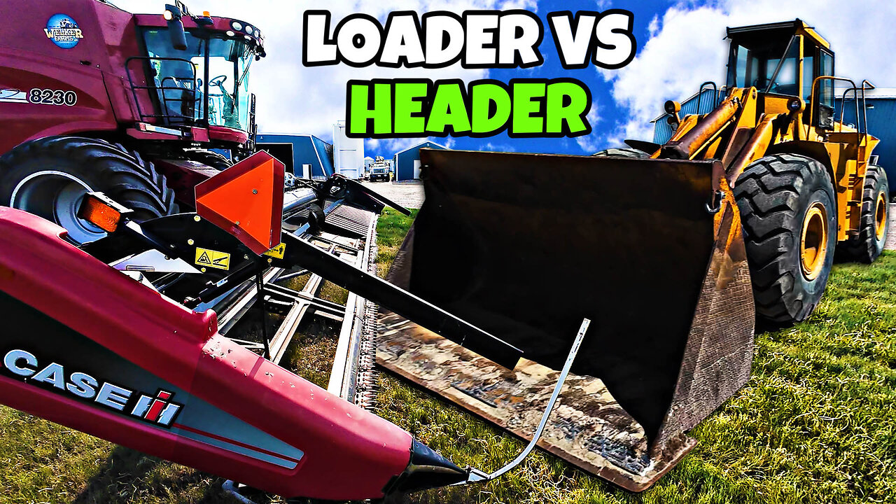 50,000lb Pay Loader VS. 45ft Combine Header?