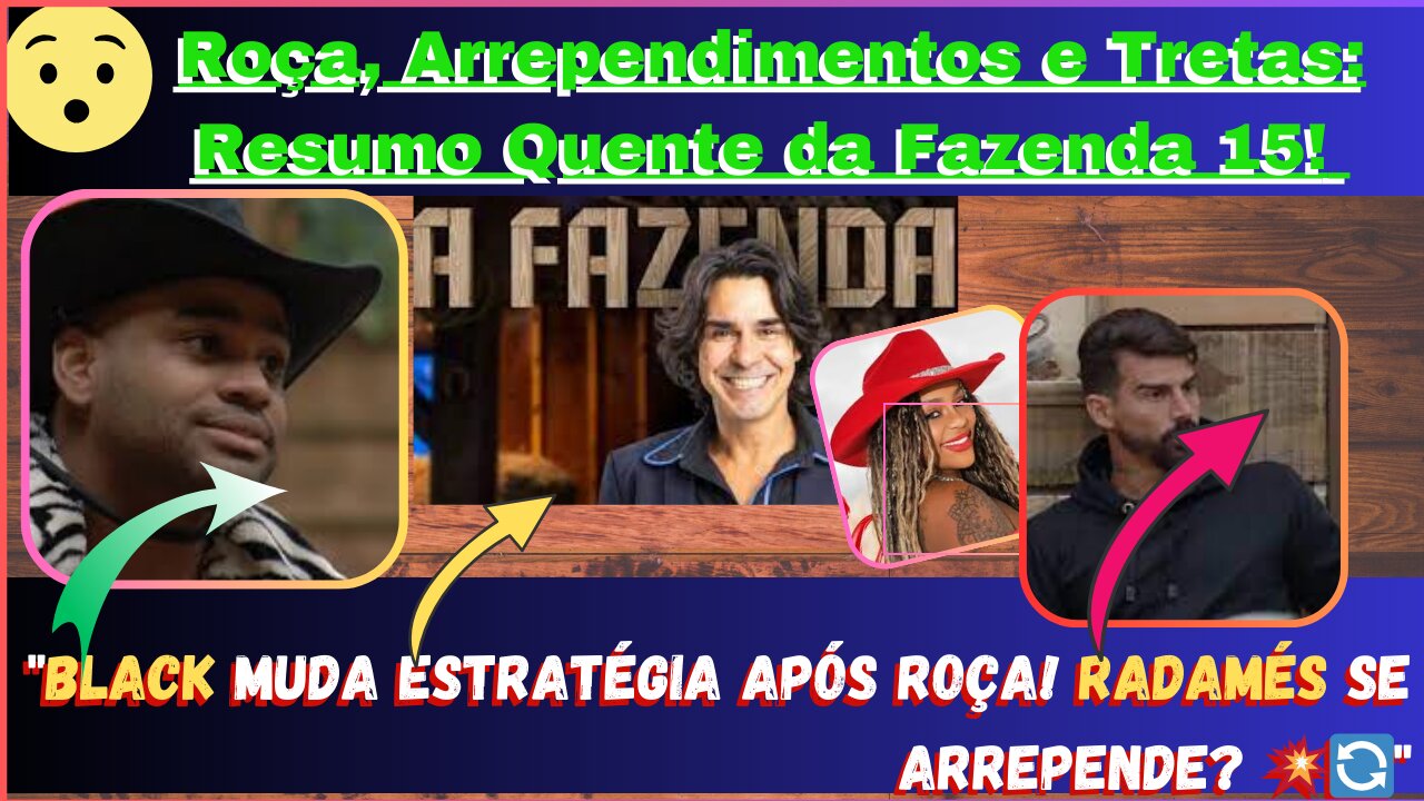 Bapho na #fazenda15, Pega Fogo, Tretas, '' e Revelações Pós-Roça! Rachel e André 'Shippados será!? 😉